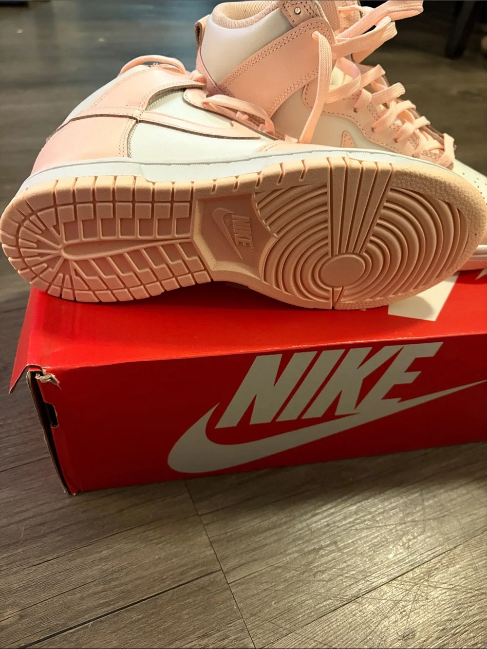 Nike Women’s High-Top Sneakers in Pink and White